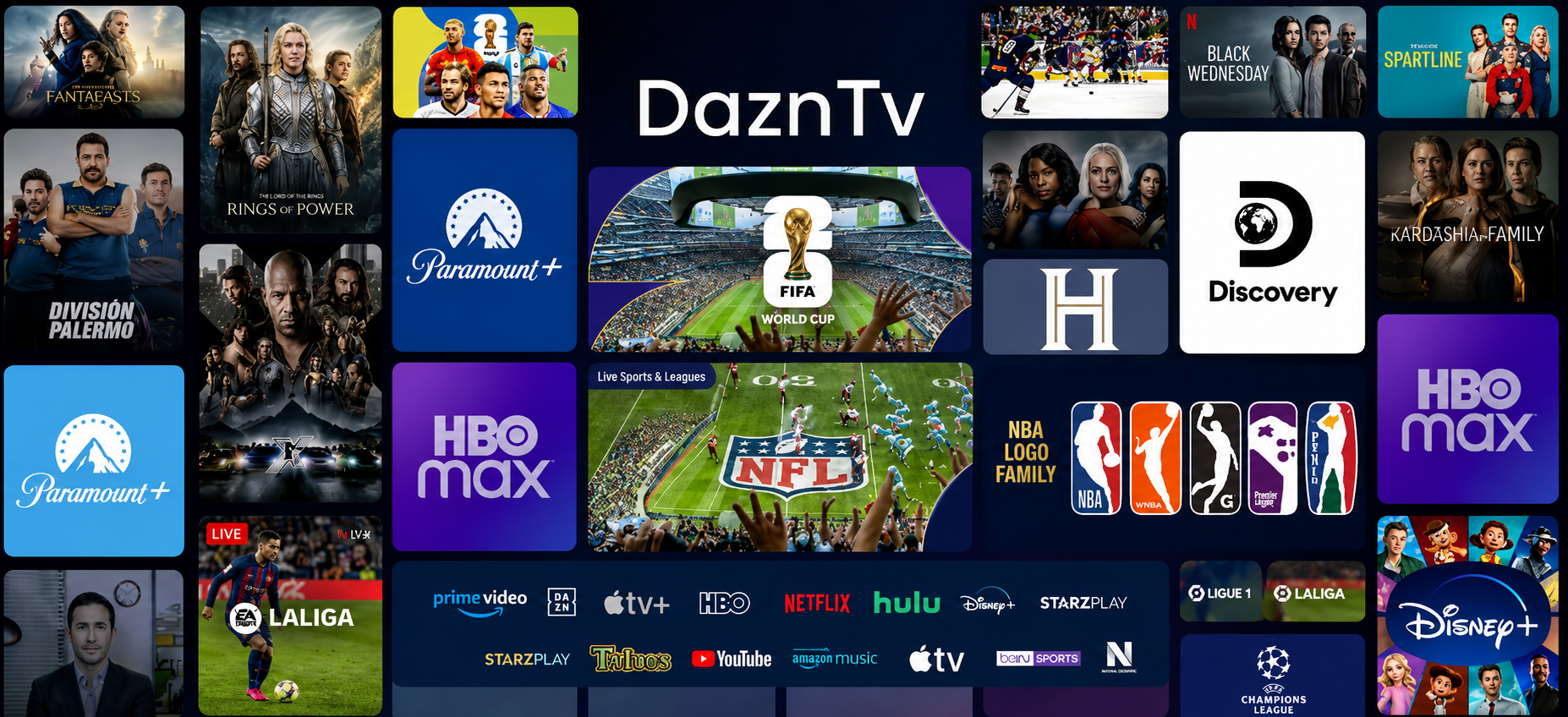 Family enjoying premium streaming on their smart TV